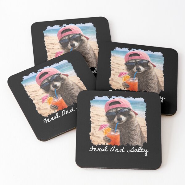 Item preview, Feral And Salty Raccoon Beach Summer Vacation designed and sold by Noctivyra.
