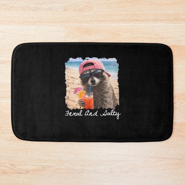 Item preview, Feral And Salty Raccoon Beach Summer Vacation designed and sold by Noctivyra.