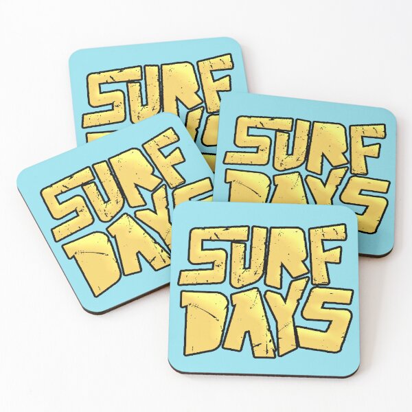 Item preview, Surf Days Vintage Typography Worn Yellow designed and sold by AstronautMerch.