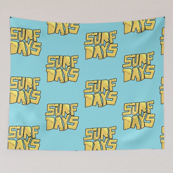 Item preview, Surf Days Vintage Typography Worn Yellow designed and sold by AstronautMerch.