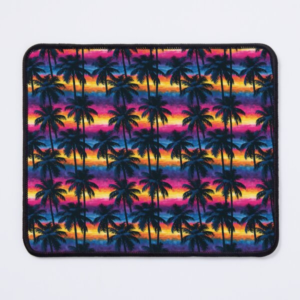 Item preview, Balanced Neon Palm Tree Tropical Sunset Pattern designed and sold by igraphixart.