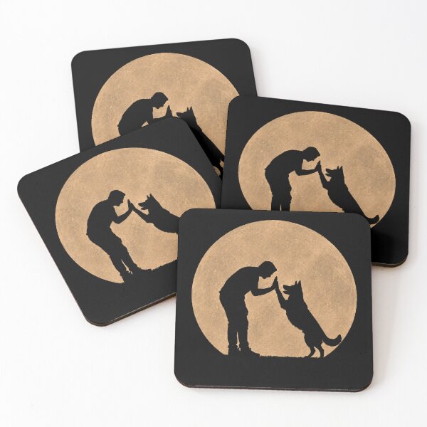 Item preview, Funny German Shepherd Fathers Day Full Moon Mom Dad Kids designed and sold by FurryHavenPH.