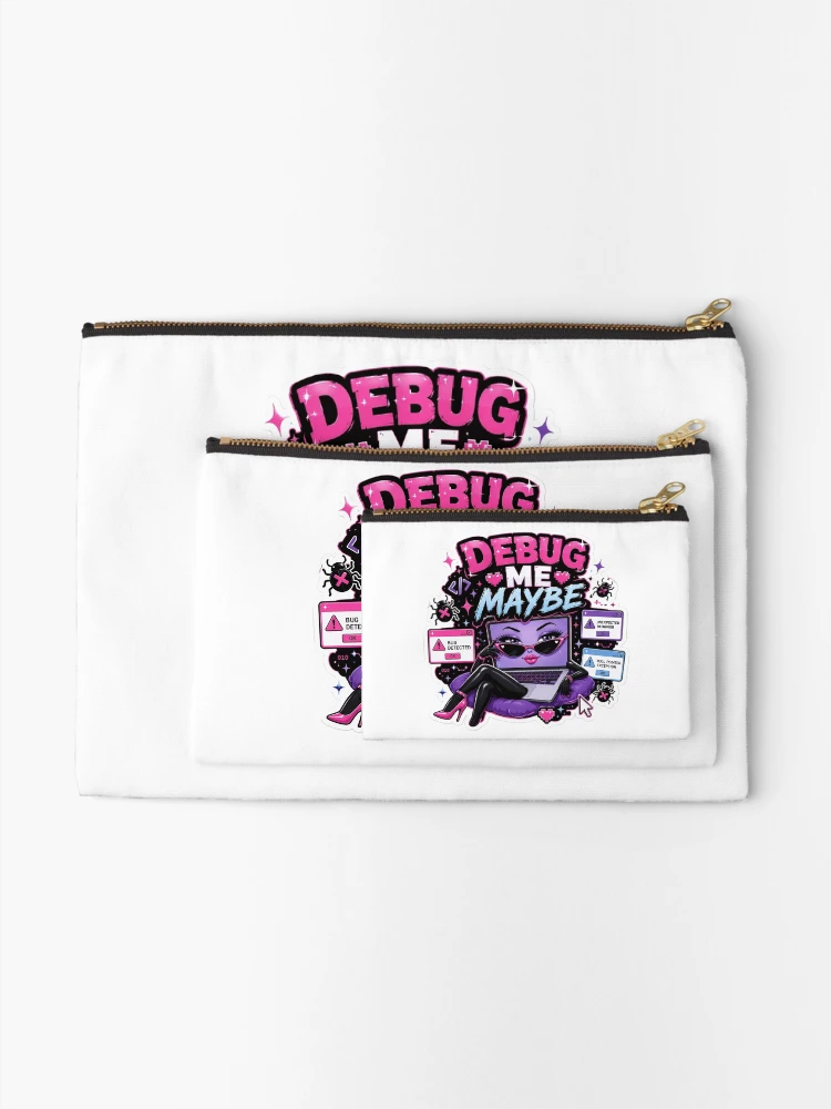 Thumbnail 2 of 4, Zipper Pouch, Debug Me Maybe designed and sold by DebugLab.