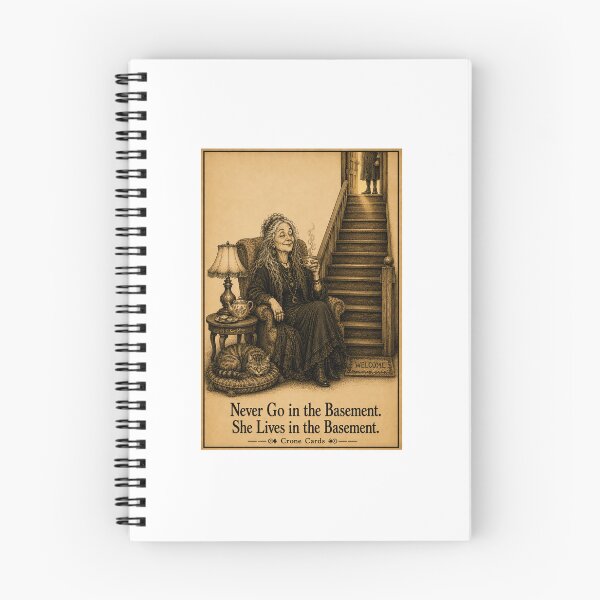 Item preview, Crone Cards — Never Go in the Basement. She Lives in the Basement. designed and sold by Kay Mhor Studio.