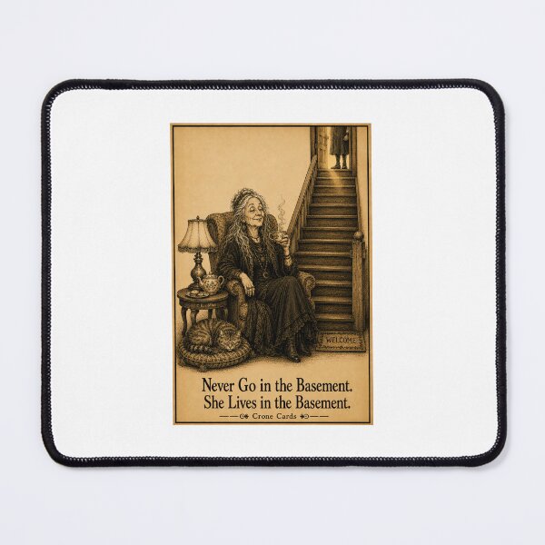 Item preview, Crone Cards — Never Go in the Basement. She Lives in the Basement. designed and sold by Kay Mhor Studio.