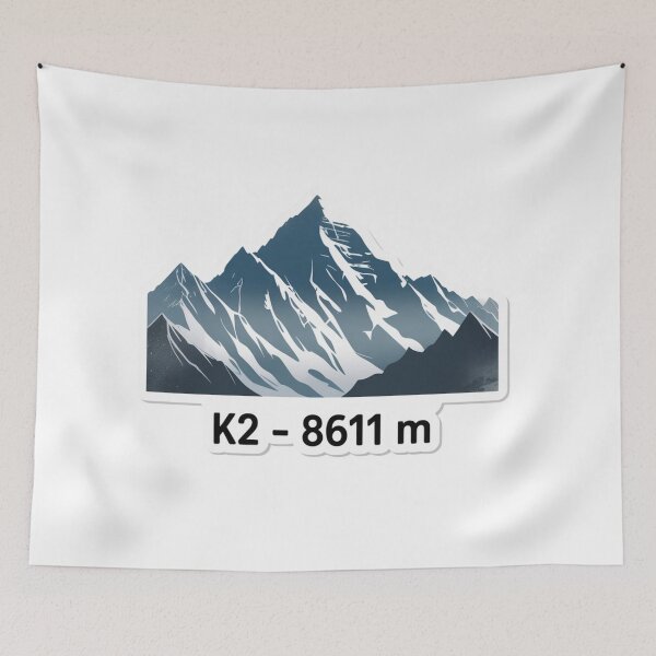 Item preview, K2 8611 m – Minimalist Mountain Peak Illustration designed and sold by Gabe1983.