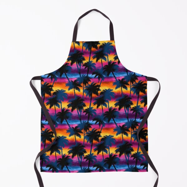 Item preview, Deep Blue And Pink Tropical Twilight Palm Pattern designed and sold by igraphixart.