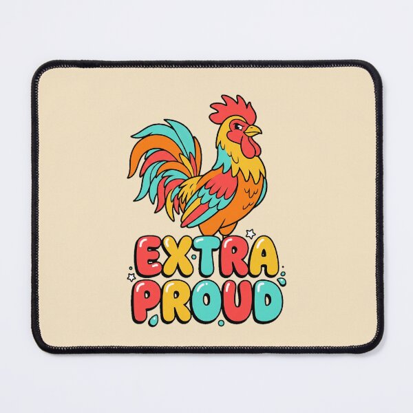 Item preview, Extra Proud Rooster Rainbow Colors Graphic — Funny LGBT Pride Double Meaning Humor  designed and sold by SkTee2k.