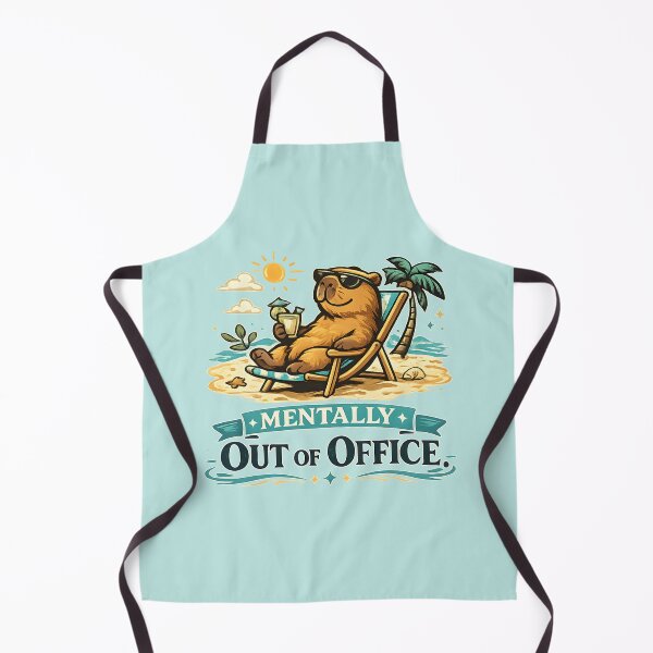 Item preview, Mentally Out Of Office Capybara Shirt – Funny Vacation Humor Retro Beach Graphic Tee designed and sold by Artistry in Motion by MADsrecreation.