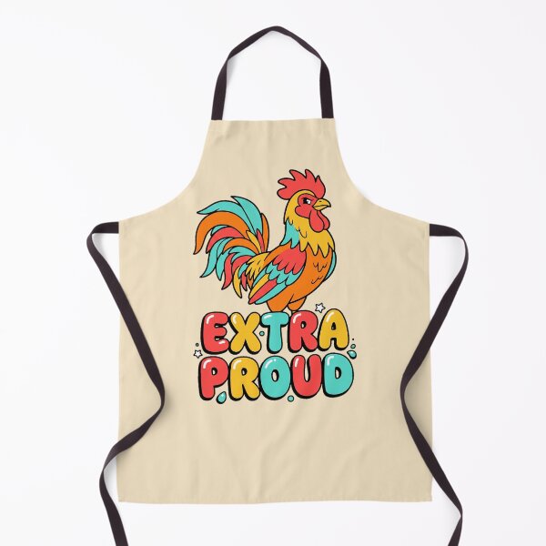 Item preview, Extra Proud Rooster Rainbow Colors Graphic — Funny LGBT Pride Double Meaning Humor designed and sold by SkTee2k.