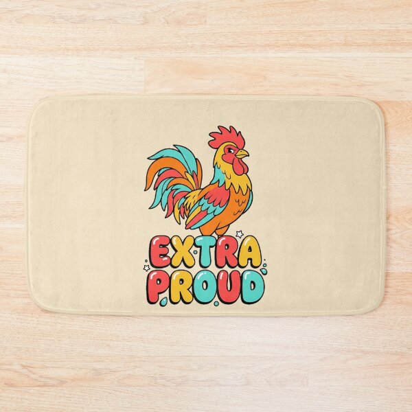 Item preview, Extra Proud Rooster Rainbow Colors Graphic — Funny LGBT Pride Double Meaning Humor  designed and sold by SkTee2k.