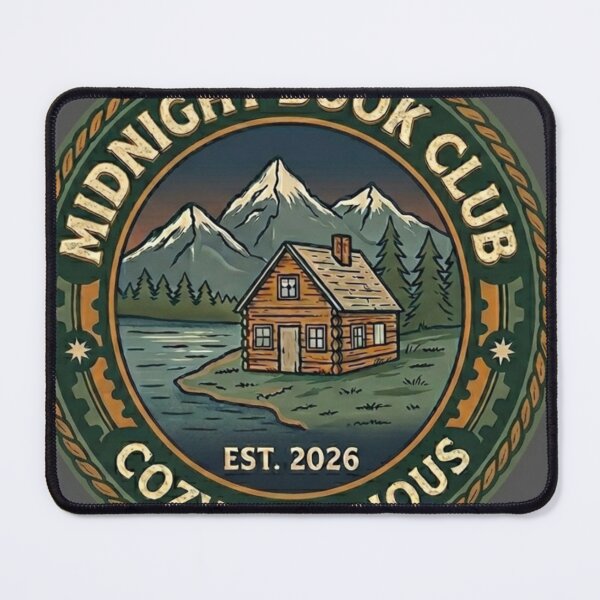 Item preview, Midnight Book Club Cabin Nature Badge designed and sold by GADS_STUDIO.
