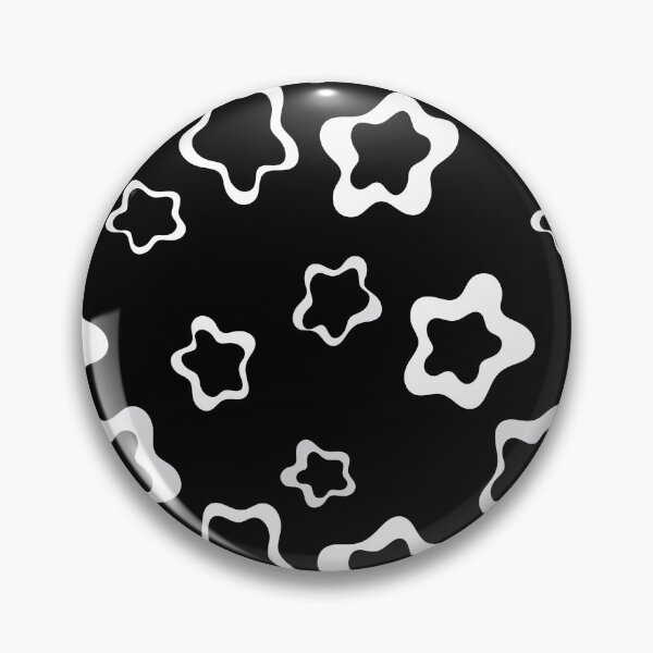 Item preview, Black And White Rounded Stars Pattern Bold Print designed and sold by violet-hope.
