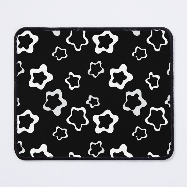 Item preview, Black And White Rounded Stars Pattern Bold Print designed and sold by violet-hope.