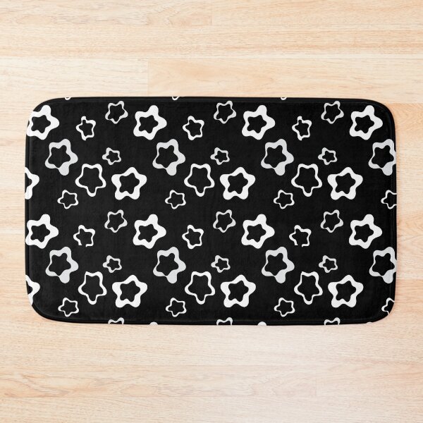Item preview, Black And White Rounded Stars Pattern Bold Print designed and sold by violet-hope.