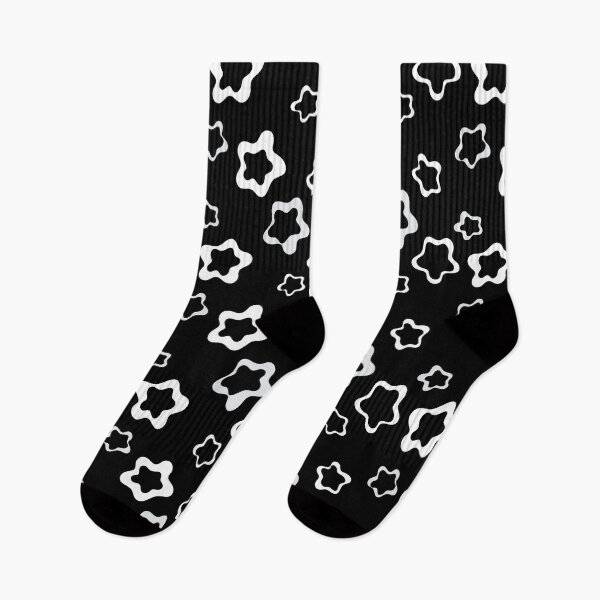 Item preview, Black And White Rounded Stars Pattern Bold Print designed and sold by violet-hope.