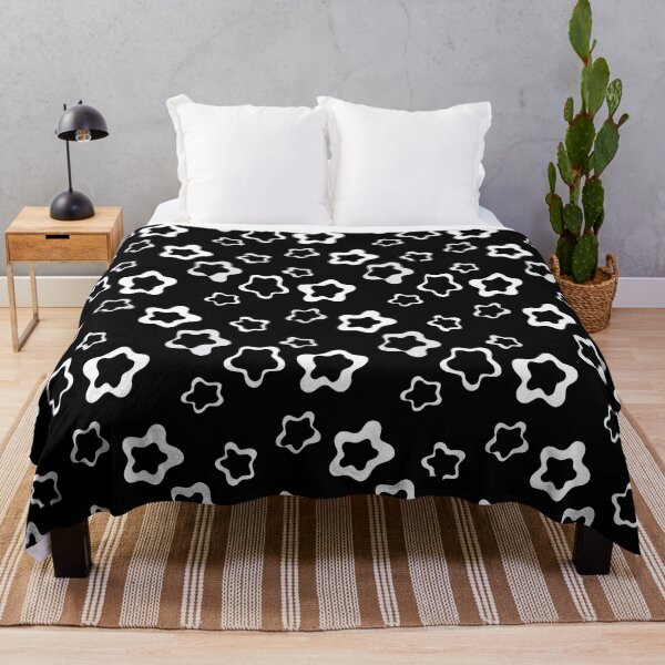Item preview, Black And White Rounded Stars Pattern Bold Print designed and sold by violet-hope.