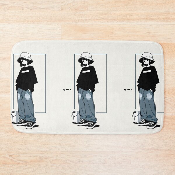 Item preview, Fashion - Man in Black Top Bucket Hat Baggy Jeans Streetwear Anime Variant 4 designed and sold by AnimeShin.