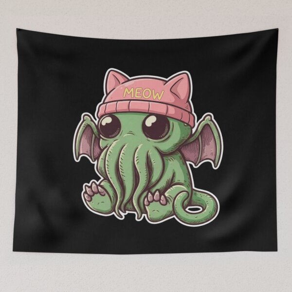 Item preview, Funny Cthulhu Cat designed and sold by DungeonAtelier.