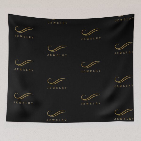 Item preview, Elegant Gold Jewelry Logo Black Background Design designed and sold by PrimeClip.
