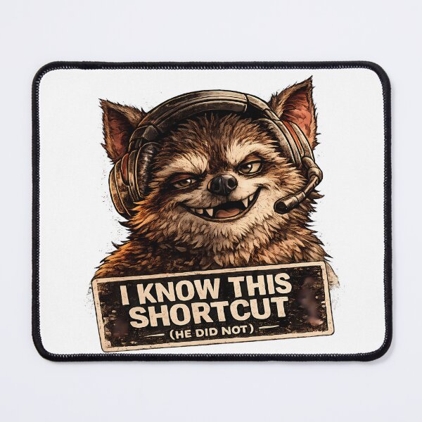 Item preview, I Know This Shortcut Funny Gamer Bat Meme designed and sold by DryHumorPrints.