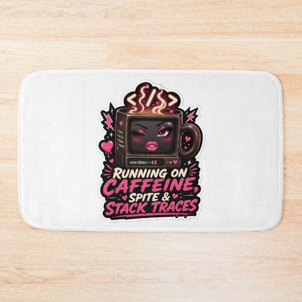 Item preview, Running on Caffeine Spite and Stack Traces designed and sold by DebugLab.