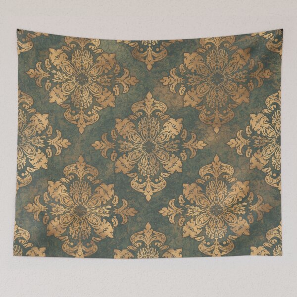 Item preview, Diva Intricate Damask Flowers Nostalgia Composition Pattern designed and sold by GrinGalore.