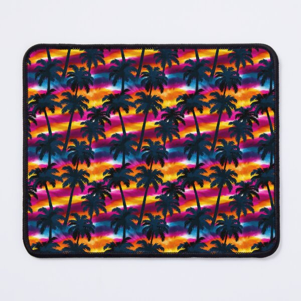 Item preview, Neon Tropical Palm Tree Sunset Pattern designed and sold by igraphixart.