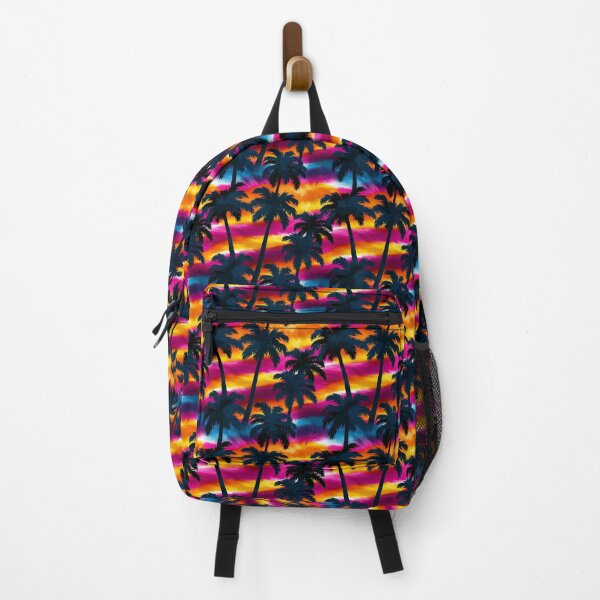 Item preview, Neon Tropical Palm Tree Sunset Pattern designed and sold by igraphixart.