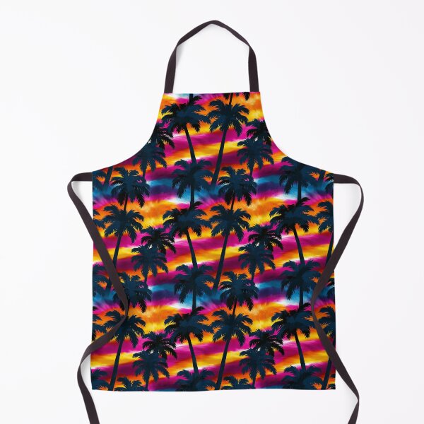Item preview, Neon Tropical Palm Tree Sunset Pattern designed and sold by igraphixart.