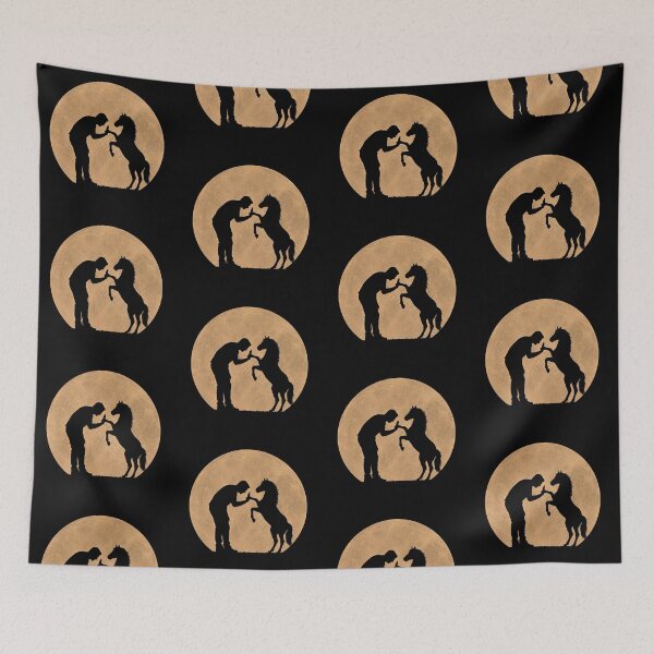 Item preview, Funny Horse Fathers Day Full Moon Mom Dad Kids designed and sold by FurryHavenPH.
