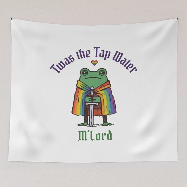 Item preview, Twas the Tap Water, Funny Frog, LGBTQ Pride, Queer Rights, Pride Month, Trans Rights Liberal Pride Month Protest Anti Trump designed and sold by toongstudio.
