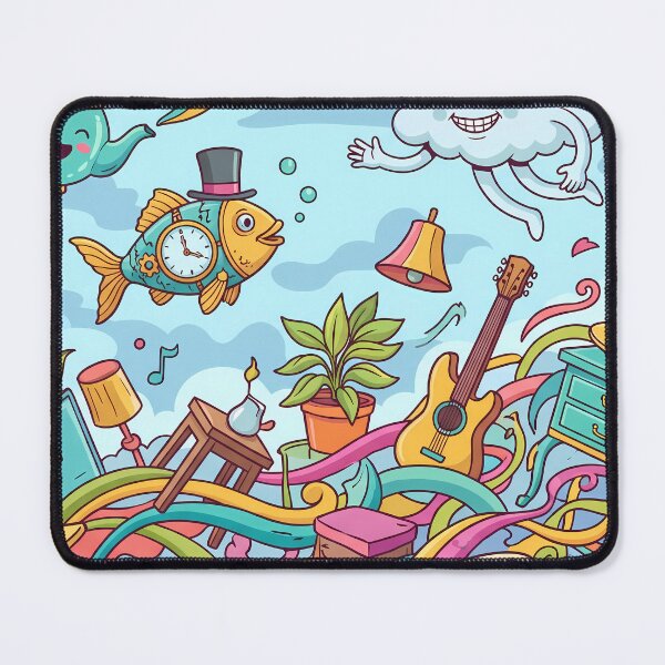Item preview, Clouds Art Nature Cartoon Illustration Landscape Art Color designed and sold by ART ATTACK ZONE.