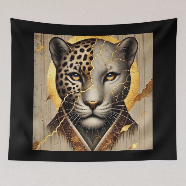 Item preview, Kintsugi - Splintered Grace - The Kintsugi Leopard designed and sold by LegademaArt.