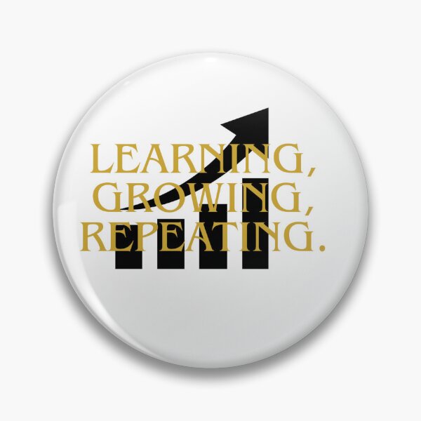 Item preview, Learning Growing Repeating | Growth Mindset Quote designed and sold by shreeedesigns.