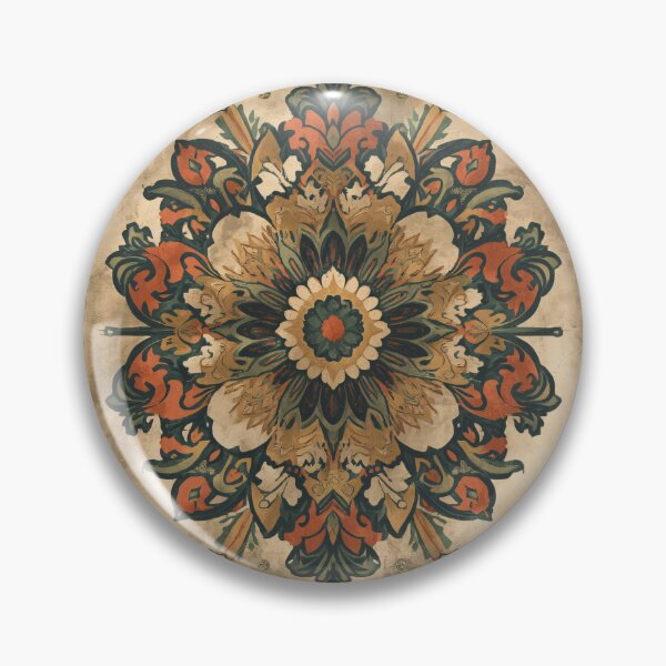 Item preview, Diva Intricate Damask Flowers Nostalgia Floral Composition designed and sold by GrinGalore.