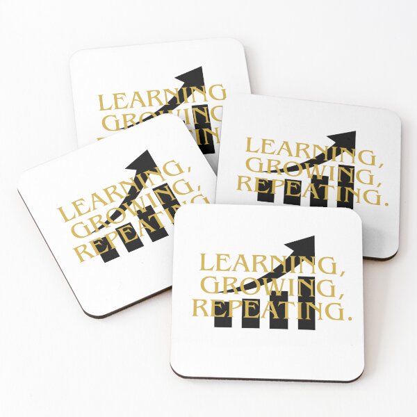 Item preview, Learning Growing Repeating | Growth Mindset Quote designed and sold by shreeedesigns.