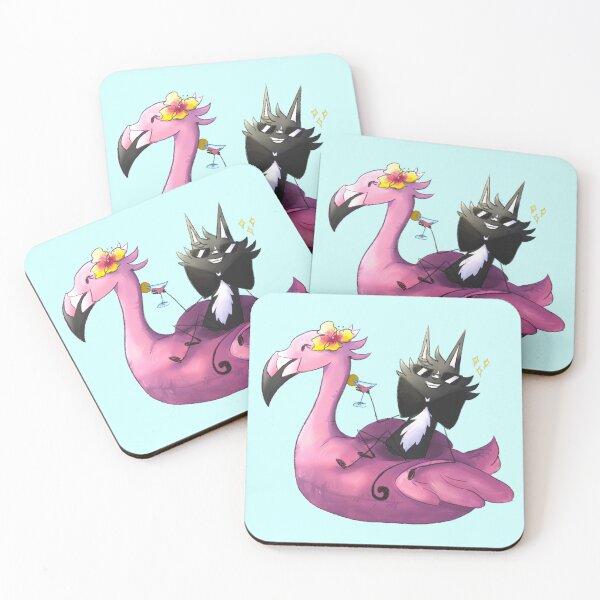 Item preview, Funny Cat Drinking Margarita on Flamingo Floatie designed and sold by Ph0enixSirenn.