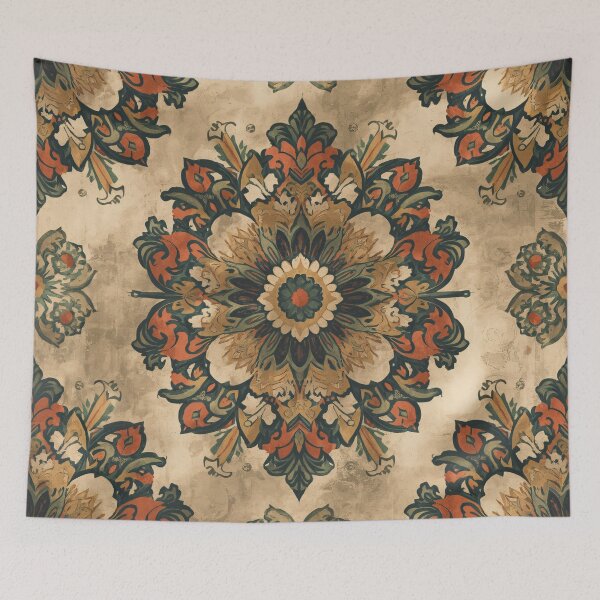 Item preview, Diva Intricate Damask Flowers Nostalgia Floral Composition designed and sold by GrinGalore.