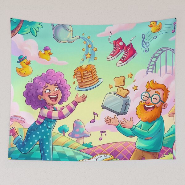 Item preview, Good Vibes Nature Cartoon Illustration Landscape Art Color designed and sold by ART ATTACK ZONE.