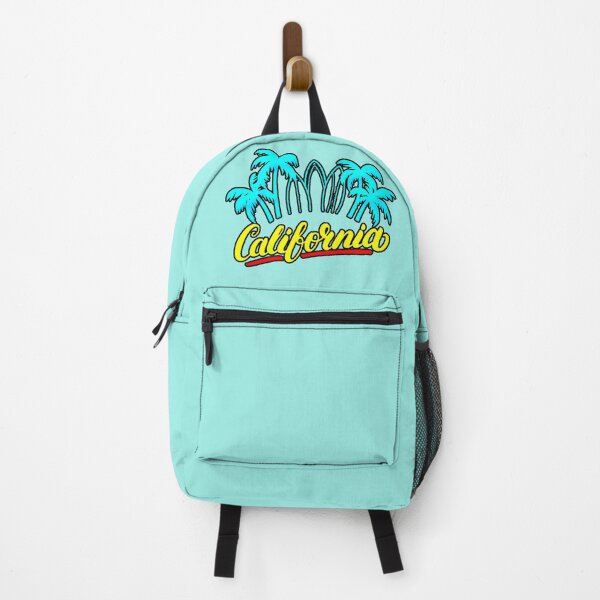 Item preview, California Palm Trees Surf Neon Blue Yellow designed and sold by AstronautMerch.