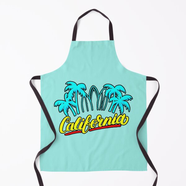 Item preview, California Palm Trees Surf Neon Blue Yellow designed and sold by AstronautMerch.