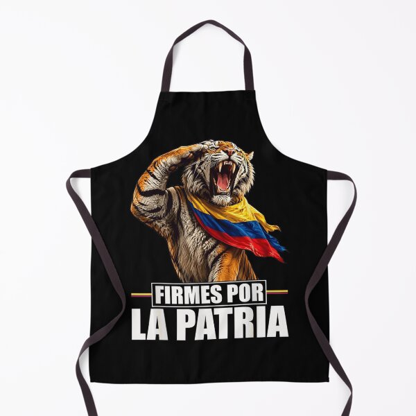 Item preview, Saluting Tiger With Colombian Flag Firmes Por La Patria Patriotic Art Graphic designed and sold by Chaya Reid.