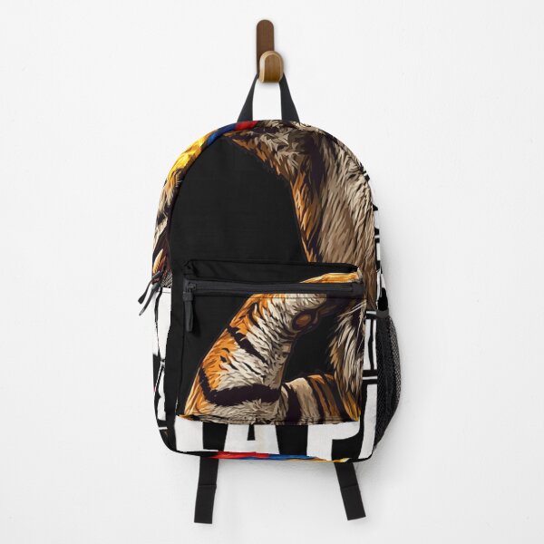 Item preview, Saluting Tiger With Colombian Flag Firmes Por La Patria Patriotic Art Graphic designed and sold by Chaya Reid.