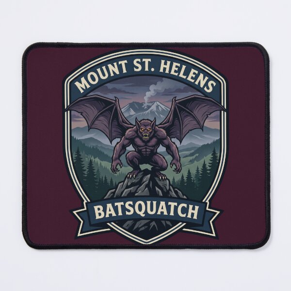 Item preview, Mount St. Helens – Batsquatch | National Park Badge Design designed and sold by ElNiro.