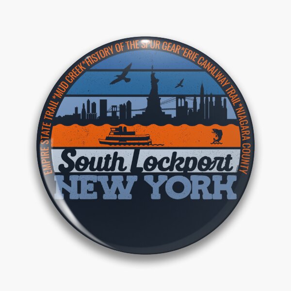 Item preview, South Lockport New York Sunset Retro Vintage Local Pride Logo designed and sold by CRHPOD20.