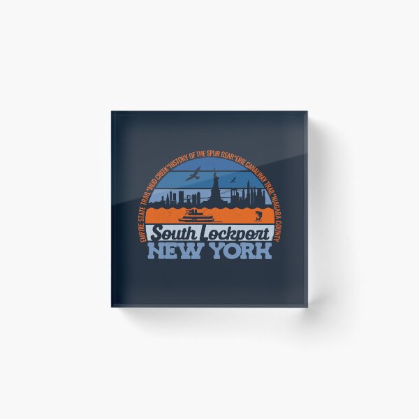Item preview, South Lockport New York Sunset Retro Vintage Local Pride Logo designed and sold by CRHPOD20.