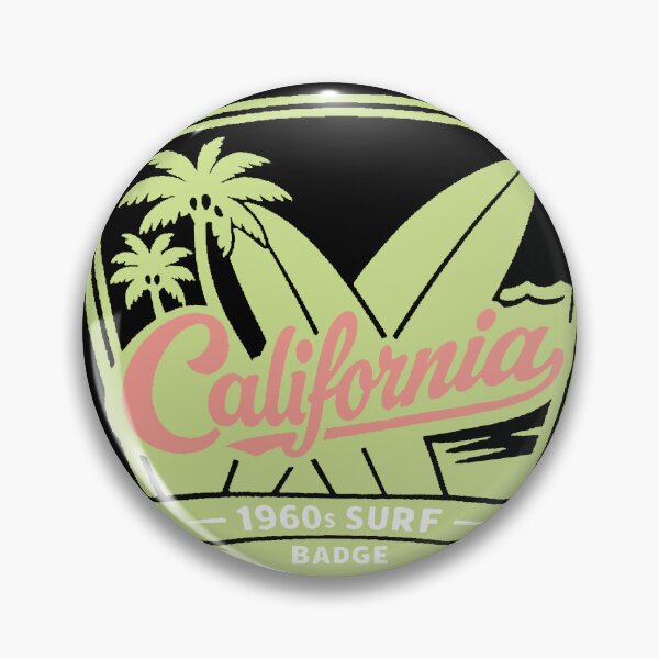 Item preview, California 1960s Surf Badge Vintage Retro designed and sold by AstronautMerch.