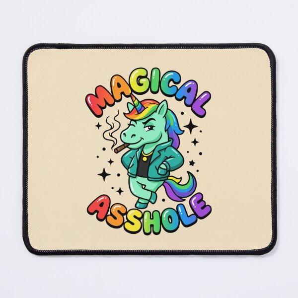 Item preview, Magical Asshole Unicorn Cigar Leather Jacket Graphic — Funny Dark Humor Pride Attitude designed and sold by SkTee2k.