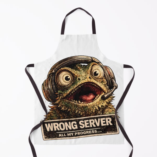 Item preview, Wrong Server All My Progress Funny Gamer Chameleon Meme designed and sold by DryHumorPrints.